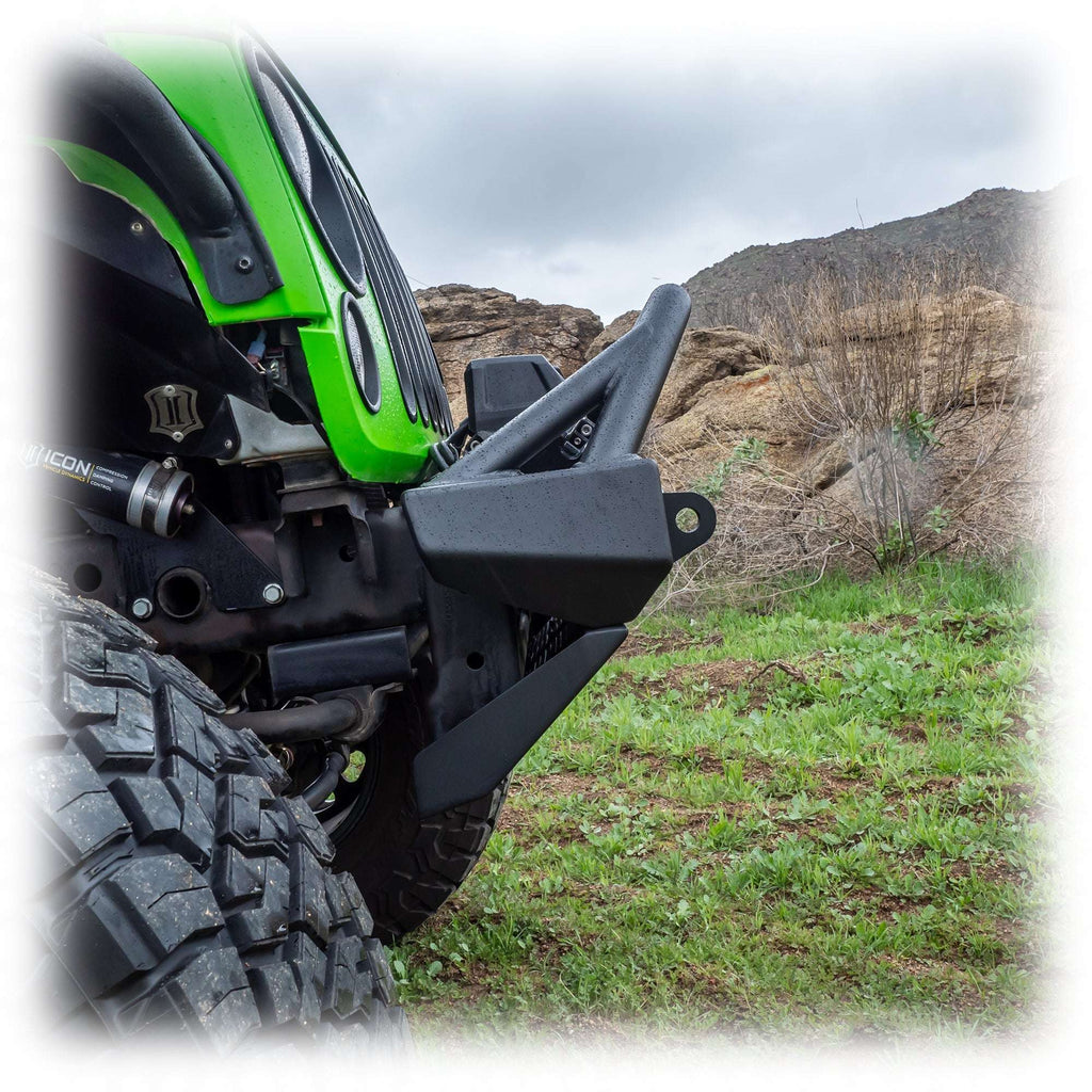 Turn Offroad Front Bumper with Welded Bull Bar and Skid Plate for Jeep Wrangler JK, JL, and Gladiator JT