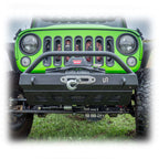 Turn Offroad Front Bumper with Welded Bull Bar and Skid Plate for Jeep Wrangler JK, JL, and Gladiator JT
