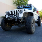 Turn Offroad Front Bumper with Welded Bull Bar and Skid Plate for Jeep Wrangler JK, JL, and Gladiator JT