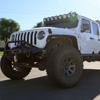 Turn Offroad Front Bumper with Welded Bull Bar and Skid Plate for Jeep Wrangler JK, JL, and Gladiator JT