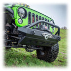 Turn Offroad Front Bumper with Welded Bull Bar and Skid Plate for Jeep Wrangler JK, JL, and Gladiator JT