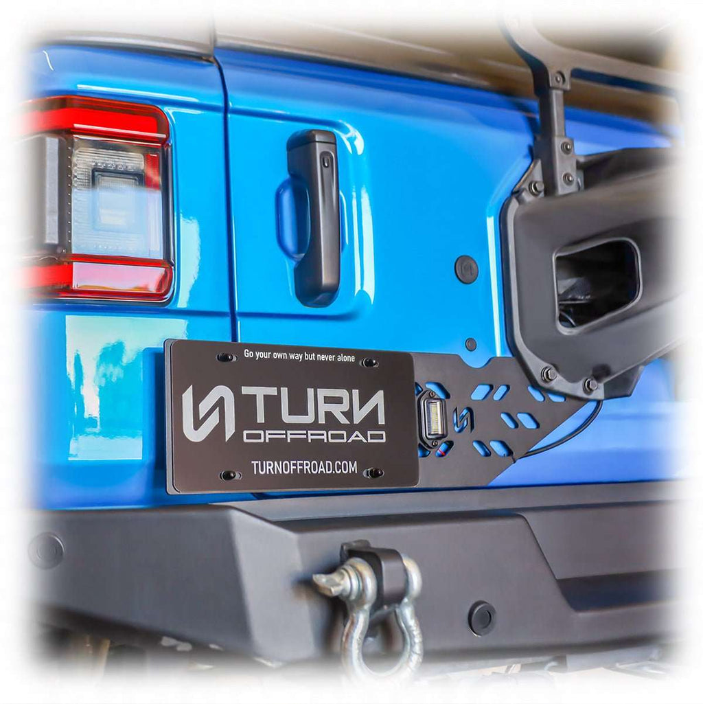 Turn Offroad License Plate Relocation Kit for Jeep Wrangler JL