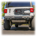 Turn Offroad Rear Bumper with LED Pod Lights and Hitch Receiver for Jeep Wrangler JL