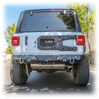 Turn Offroad Rear Bumper with LED Pod Lights and Hitch Receiver for Jeep Wrangler JL