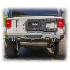 Turn Offroad Rear Bumper with LED Pod Lights and Hitch Receiver for Jeep Wrangler JL