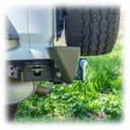 Turn Offroad Minimalist Rear Bumper with LED Pod Lights and Hitch Receiver for Jeep Wrangler JL