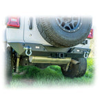 Turn Offroad Minimalist Rear Bumper with LED Pod Lights and Hitch Receiver for Jeep Wrangler JL