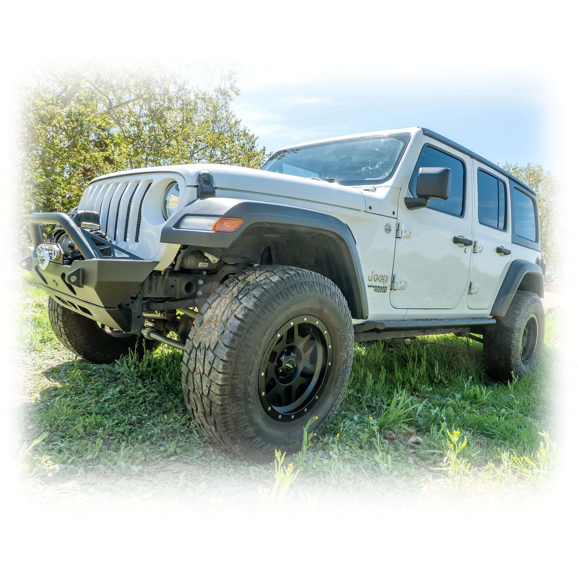 Turn Offroad Rock Slider Steps with Frame-Mount System for Jeep Wrangler JL 4-Door