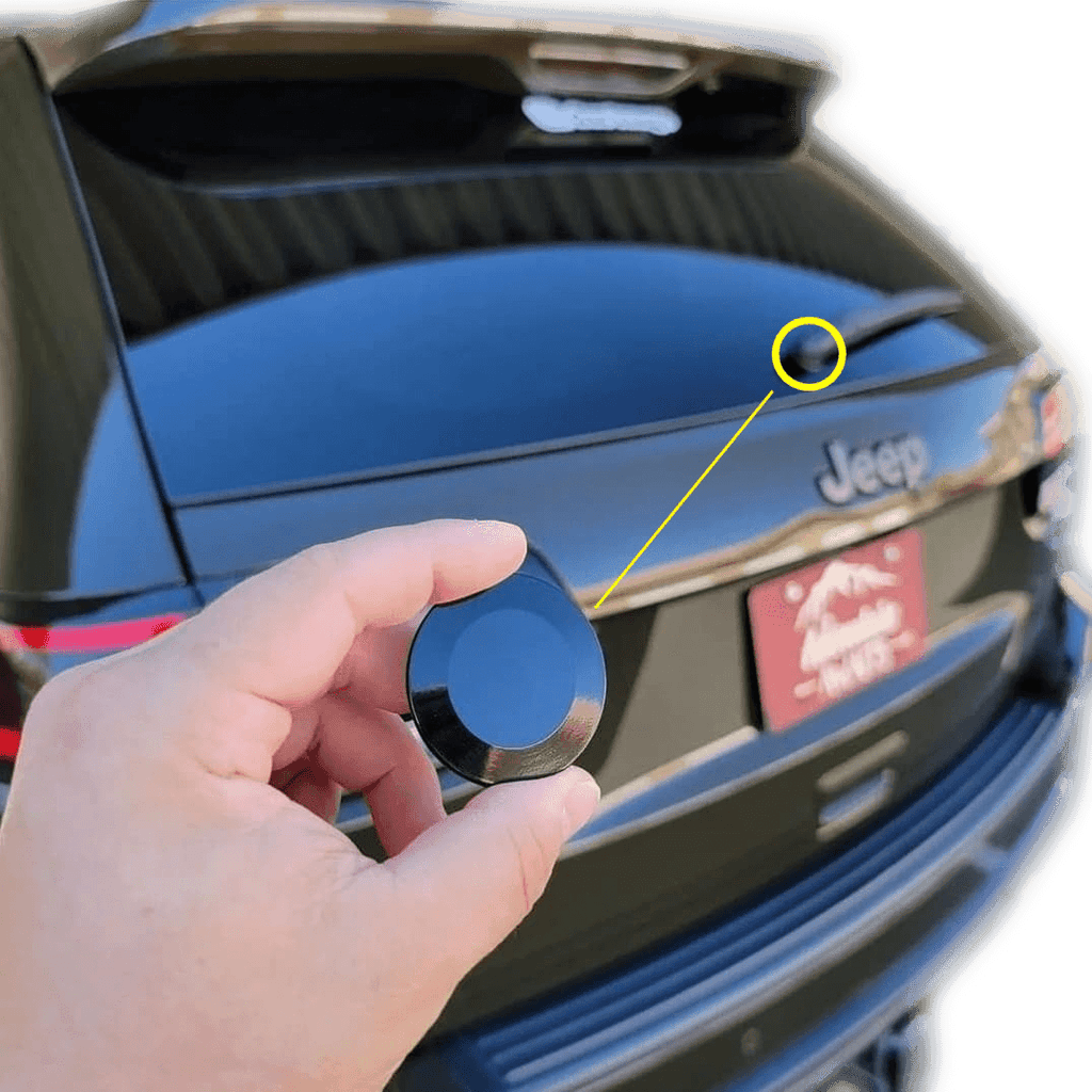 ZSPEC 44mm Rear Wiper Hole-Cover/Cap/Plug, Weatherproof, fits holes 16mm-30mm, Black
