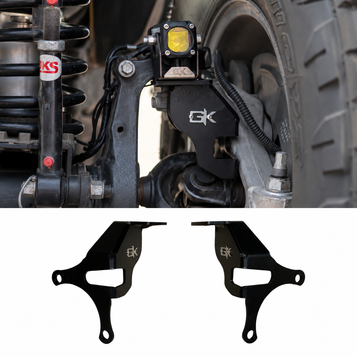 Jeep JL / JT Steerable Knuckle Pod Light Mounts (2018+ Gladiator/Wrangler) By Gatekeeper Off-Road