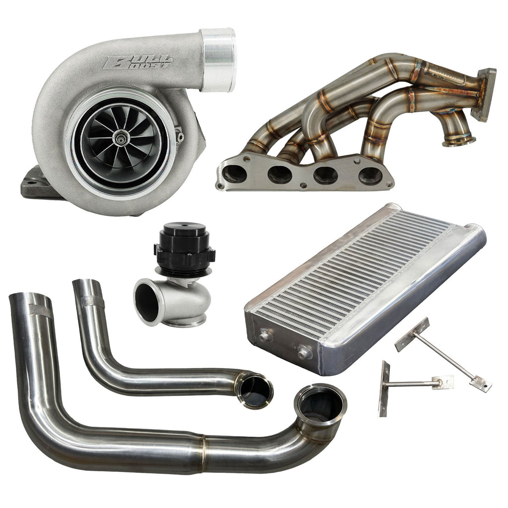 K Swap K Series K20 K24 Dual Ball Bearing Turbo Sidewinder Manifold Intercooler Kit - Bull Boost Performance