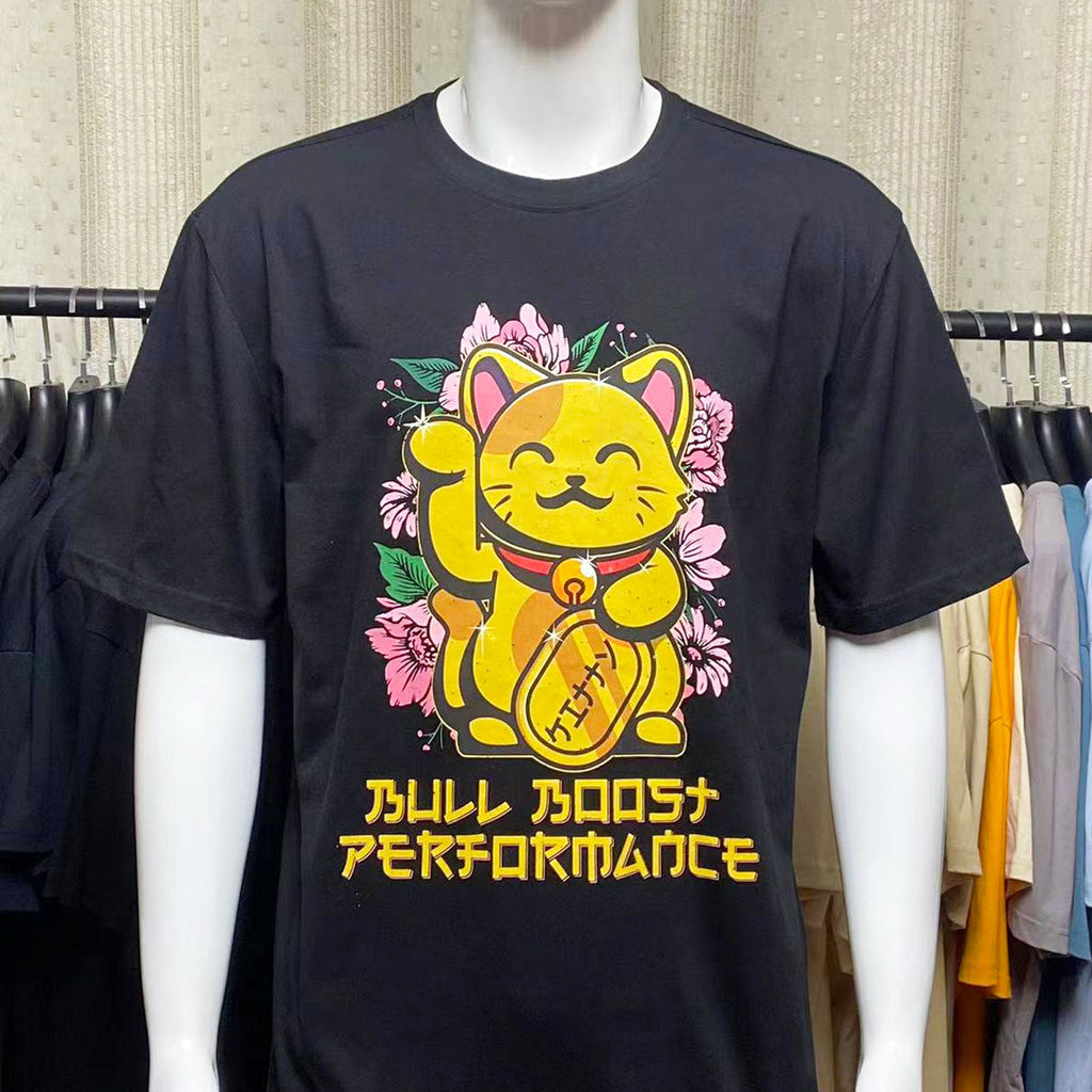 Best of Luck Golden Kitty Regular Heavy Cotton Pre Shrunk Shirt - Bull Boost Performance