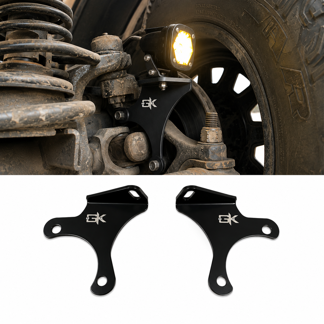 Jeep TJ XJ YJ ZJ Steerable Knuckle Pod Light Mounts (1984-2006 Wrangler/Cherokee) By Gatekeeper Off-Road