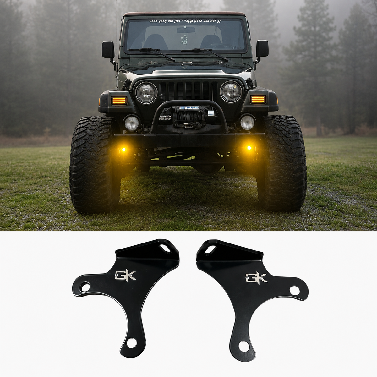 Jeep TJ XJ YJ ZJ Steerable Knuckle Pod Light Mounts (1984-2006 Wrangler/Cherokee) By Gatekeeper Off-Road