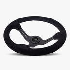 The Le Mans | Black Alcantara Suede | Black Spoke | Black Stitch