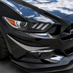 Dry Carbon Fiber Front Bumper Canards for Ford Mustang by Stratec Systems