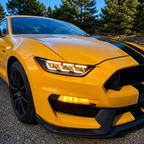 Dry Carbon Fiber Front Bumper Canards for Ford Mustang by Stratec Systems