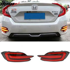 2016-2018 Honda Civic 10th 4Dr Red LED Light Rear Bumper Lamp