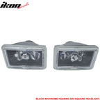Universal 4X6 Square H4 Headlight Lamp With Halogen Bulb Clear Lens