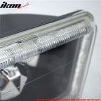 Universal 4X6 Square H4 Headlight Lamp With Halogen Bulb Clear Lens