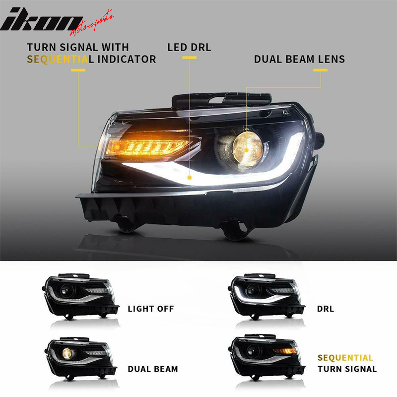 2010-2013 Chevy Camaro ZL1 Style Front Bumper w/ Headlights