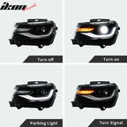 2014-2015 Chevrolet Camaro 6th Gen Style Projector DRL LED Headlights