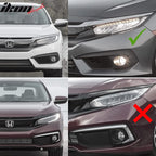 2016-2018 Honda Civic OE Style Carbon Fiber Hydro Dip Fog Lights Cover