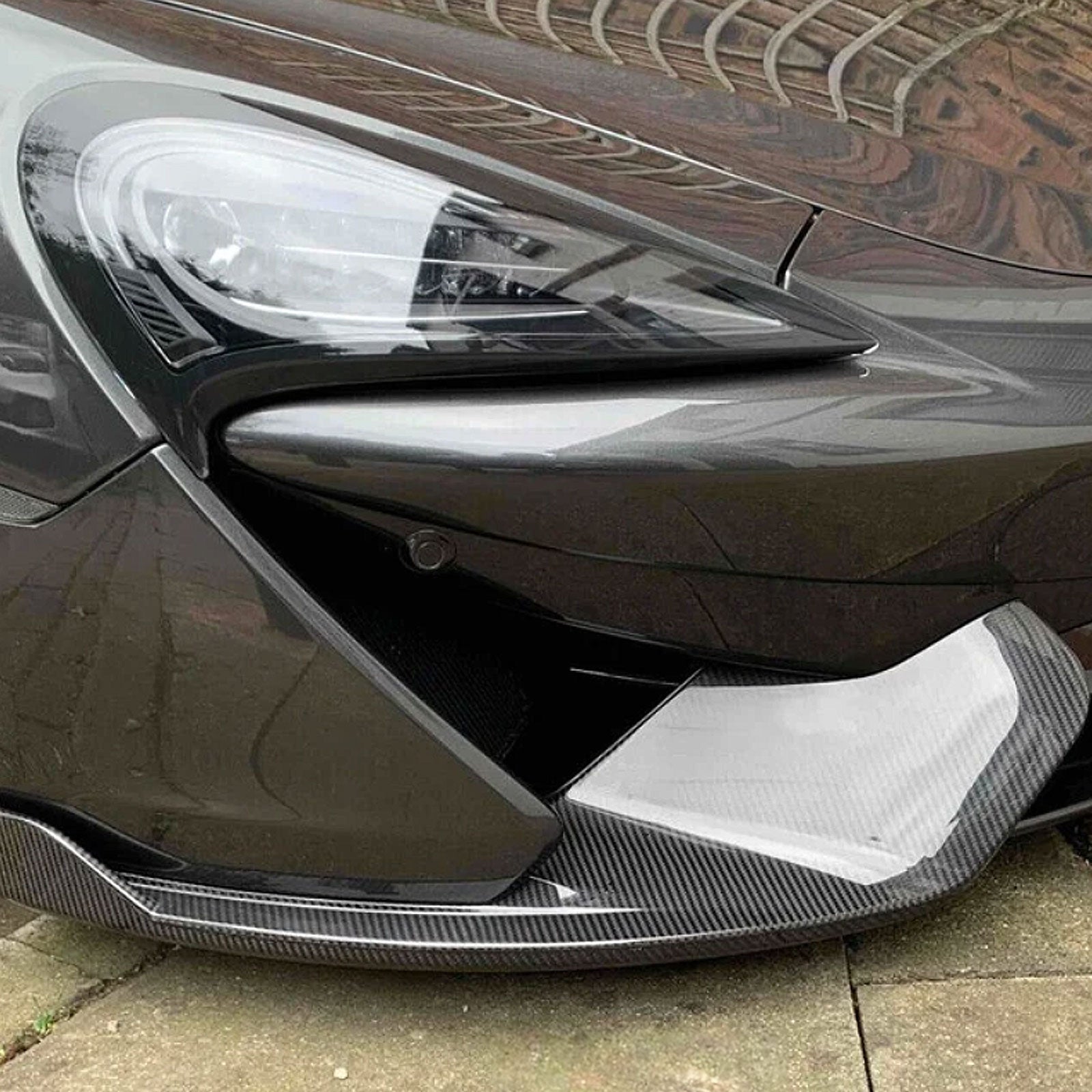 STRATEC Dry Carbon Fiber Front Bumper Splitter for McLaren 570S GT - Bull Boost Performance