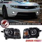 Fits 10-13 Camaro CCFL Halo Projector Headlights Head Lamps Light Pair
