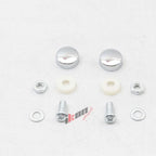 2PC Chrome Steel License Plate Frame + Screw Cap Car Truck Van SUV