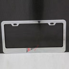 2PC Chrome Steel License Plate Frame + Screw Cap Car Truck Van SUV