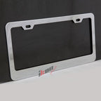 2PC Chrome Steel License Plate Frame + Screw Cap Car Truck Van SUV