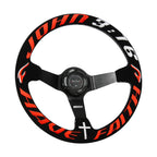 Have Faith Suede Steering Wheel + Short Hub Adapter Kit For Honda Acura Civic Integra Accord Del Sol, CRX, Prelude - Bull Boost Performance