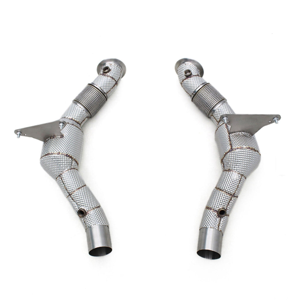 High Flow Catted Downpipe for Ferrari 488 3.9T V8 GTB Pista Spider - Bull Boost Performance