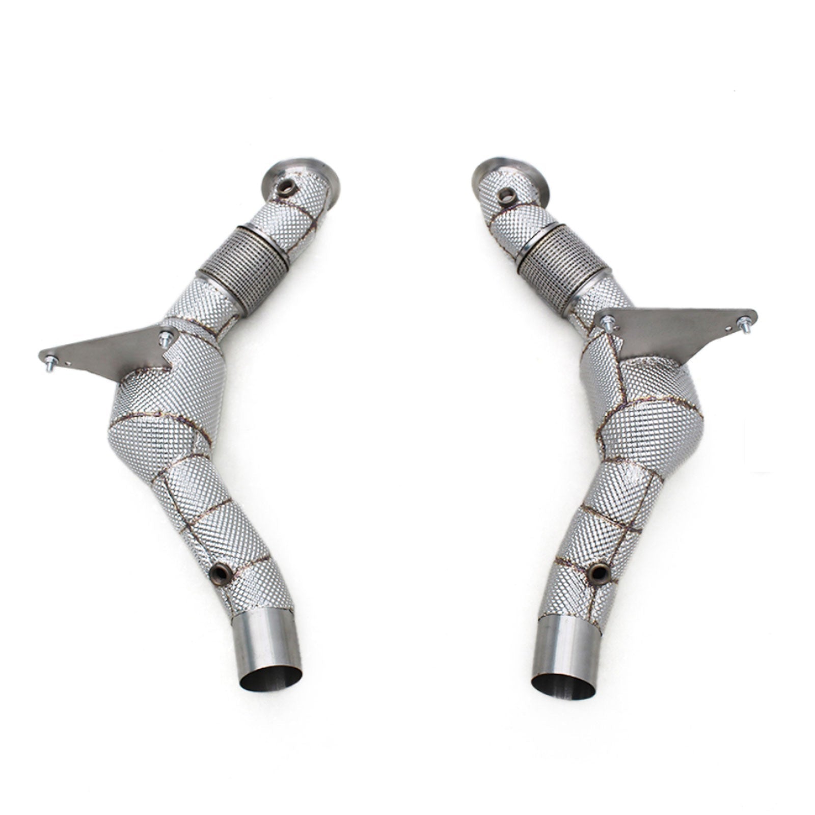 High Flow Catted Downpipe for Ferrari 488 3.9T V8 GTB Pista Spider - Bull Boost Performance