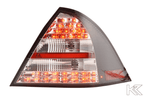 Mercedes Benz C-Class (203) Sedan Black LED Taillights Set (2005-2007)