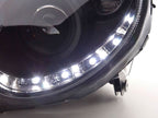Mercedes Benz CLK (209) Black LED Headlights with Daytime Running Lights (2004-2009)