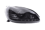 Mercedes Benz S-Class (220) Black LED Headlights with Daytime Running Lights (1998 - 2005)