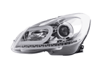 Mercedes W204 C-Class Chrome LED Headlights with DRL (2011 - 2014)