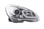 Mercedes W204 C-Class Chrome LED Headlights with DRL (2011 - 2014)