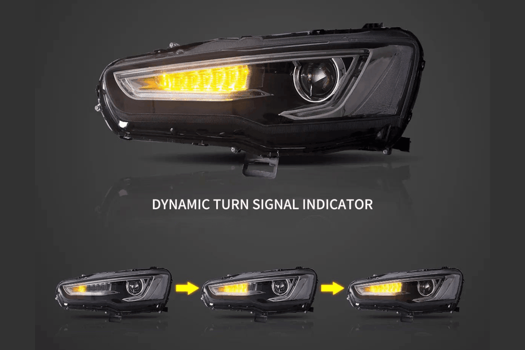 Mitsubishi Lancer Evo X GSR 10th Gen (CZ4A) Demon Eyes Dual Beam Projector Headlights (2008-2017)