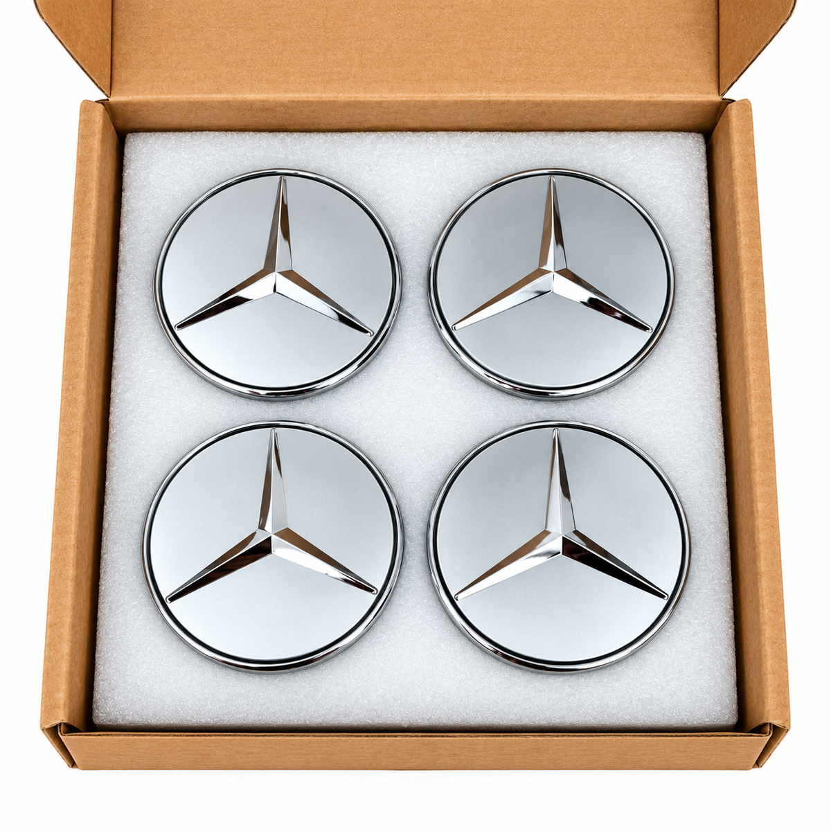 75mm Floating Center Wheel Caps for Mercedes Benz