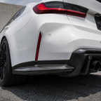 Carbon Fiber 3D Style Rear Diffuser Corner Extensions for BMW G80 M3 G82 M4 by Stratec Systems