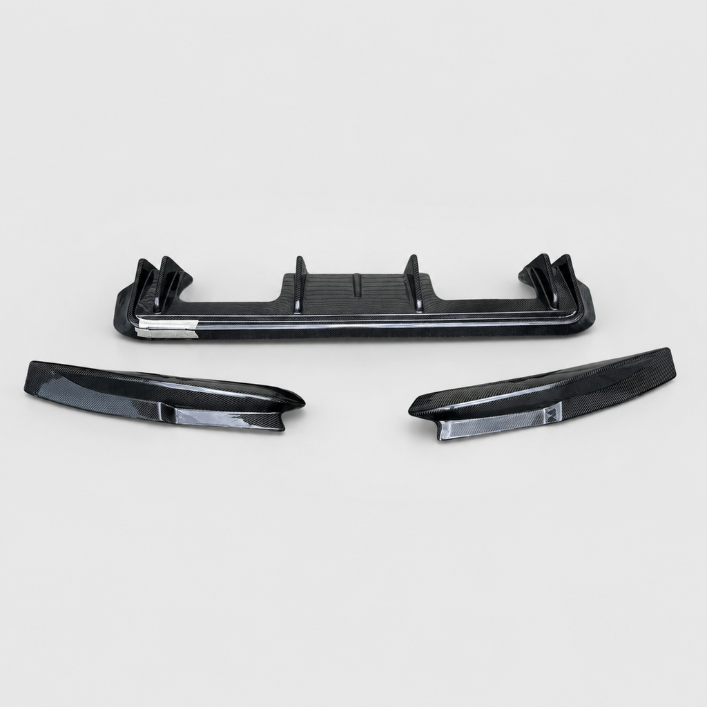 Carbon Fiber 3D Style Rear Diffuser Corner Extensions for BMW G80 M3 G82 M4 by Stratec Systems