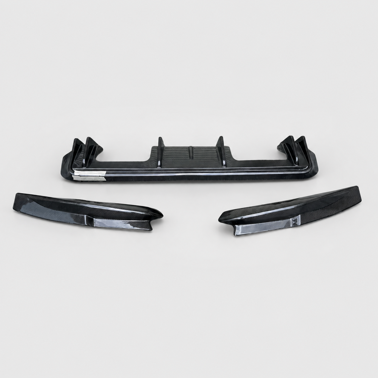 Carbon Fiber 3D Style Rear Diffuser Corner Extensions for BMW G80 M3 G82 M4 by Stratec Systems
