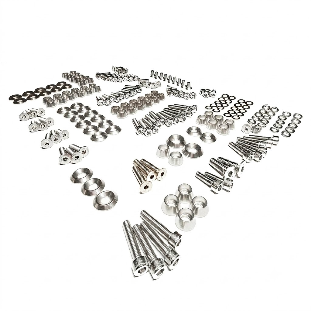 ZSPEC "Stage 3" Dress Up Bolts® Fastener Kit for '11-14 Ford Mustang V6 S197, Stainless & Billet