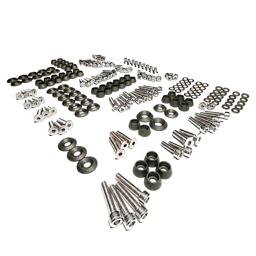 ZSPEC "Stage 3" Dress Up Bolts® Fastener Kit for '11-14 Ford Mustang V6 S197, Stainless & Billet