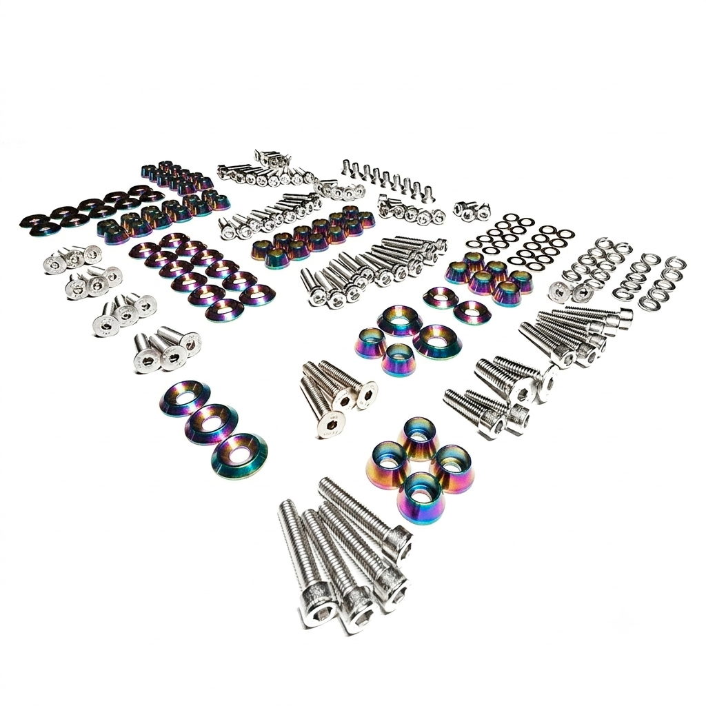 ZSPEC "Stage 3" Dress Up Bolts® Fastener Kit for '11-14 Ford Mustang V6 S197, Stainless & Billet