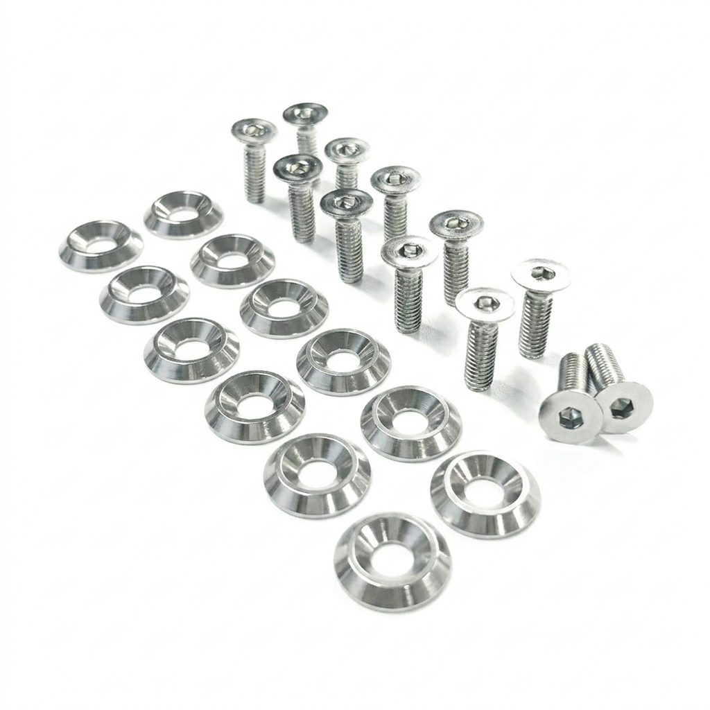 ZSPEC Fenders/Bumper/Hood Latch Kit, Mustang Fox-Body, Stainless & Billet