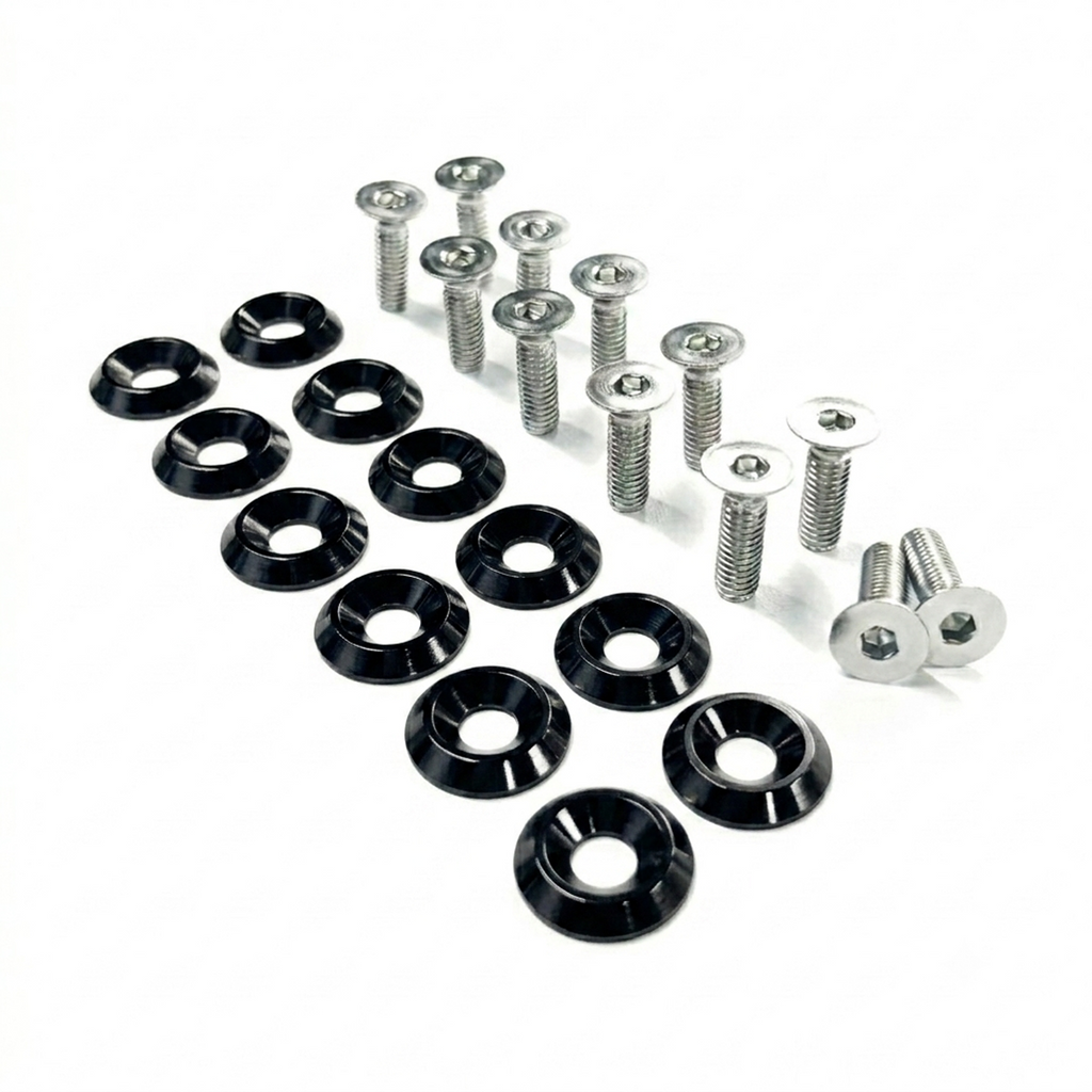 ZSPEC Fenders/Bumper/Hood Latch Kit, Mustang Fox-Body, Stainless & Billet